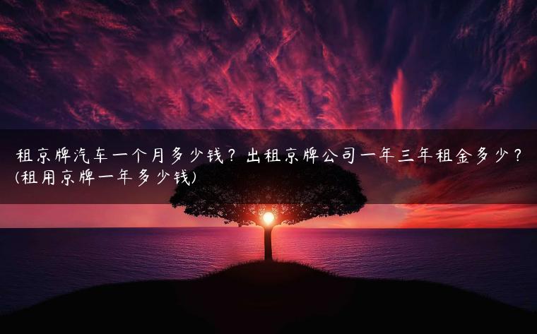 租京牌汽车一个月多少钱？出租京牌公司一年三年租金多少？(租用京牌一年多少钱)