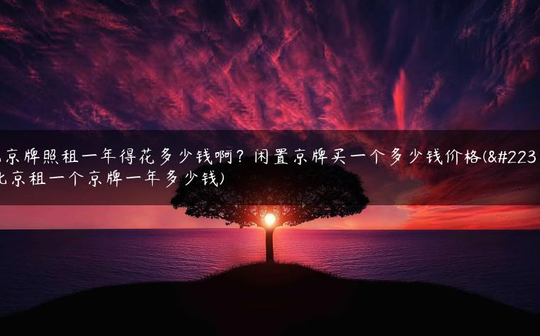 北京牌照租一年得花多少钱啊？闲置京牌买一个多少钱价格(在北京租一个京牌一年多少钱)