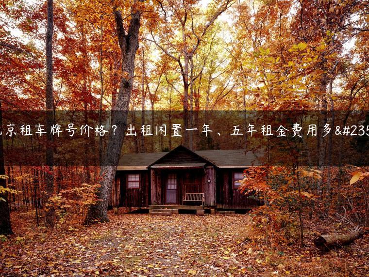 北京租车牌号价格？出租闲置一年、五年租金费用多少