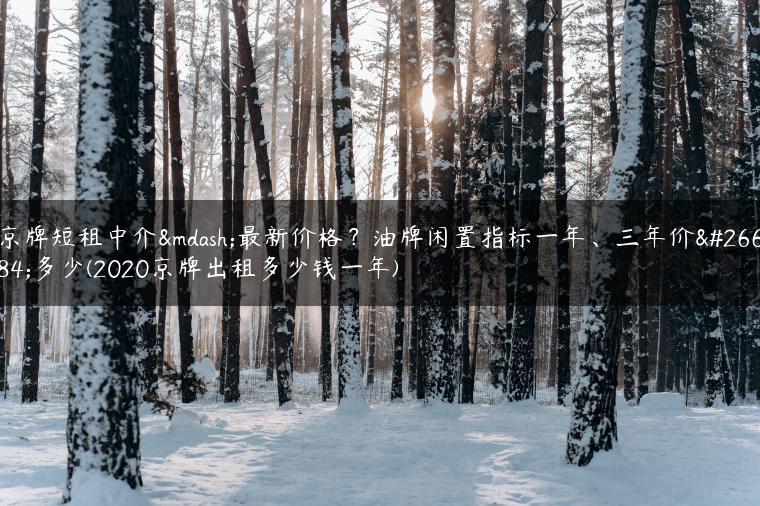 京牌短租中介—最新价格？油牌闲置指标一年、三年价格多少(2020京牌出租多少钱一年)