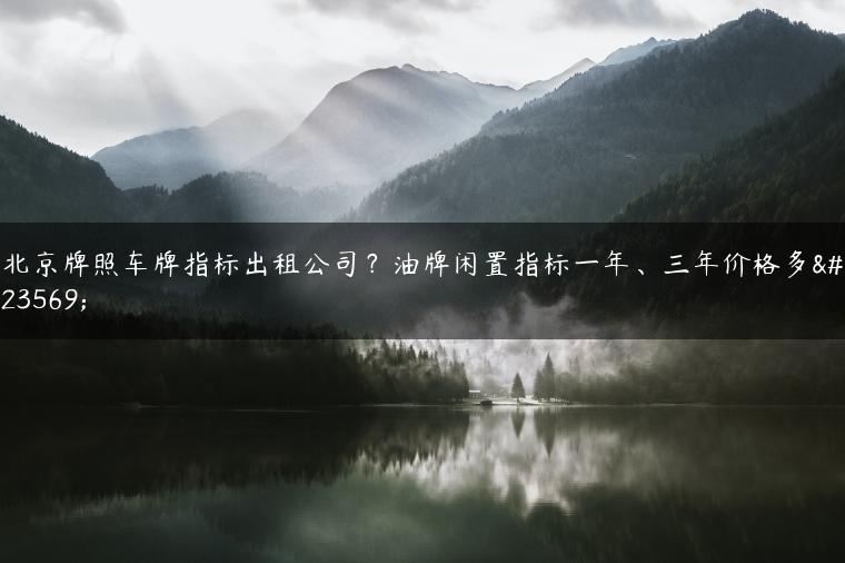 北京牌照车牌指标出租公司？油牌闲置指标一年、三年价格多少