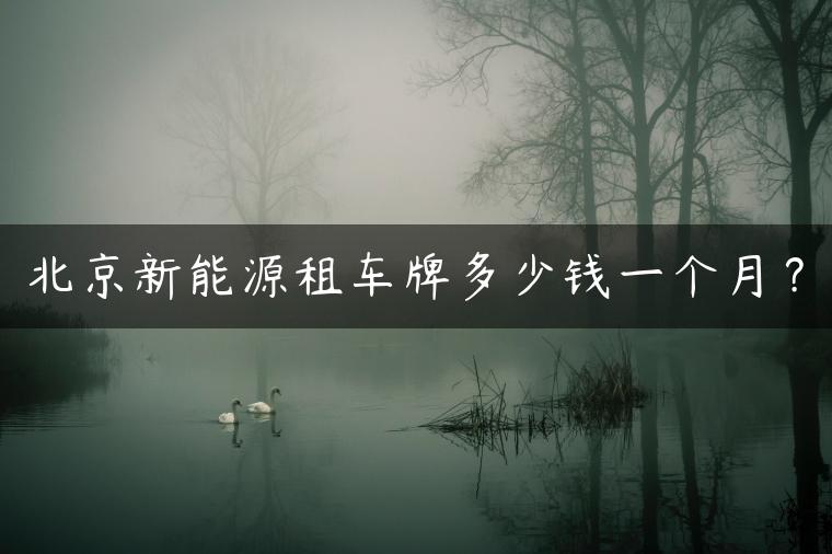 北京新能源租车牌多少钱一个月？