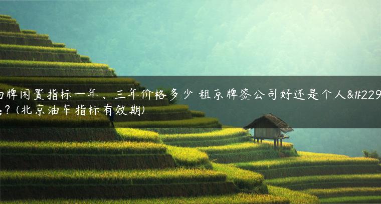 油牌闲置指标一年、三年价格多少 租京牌签公司好还是个人好？(北京油车指标有效期)