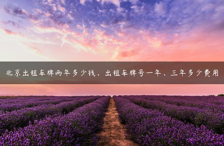 北京出租车牌两年多少钱、出租车牌号一年、三年多少费用