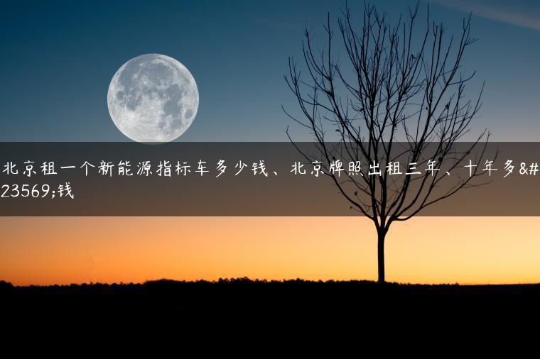北京租一个新能源指标车多少钱、北京牌照出租三年、十年多少钱