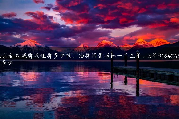 北京新能源牌照租牌多少钱、油牌闲置指标一年三年、5年价格多少