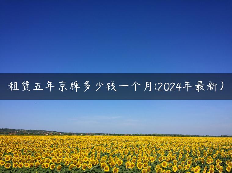 租赁五年京牌多少钱一个月(2024年最新）