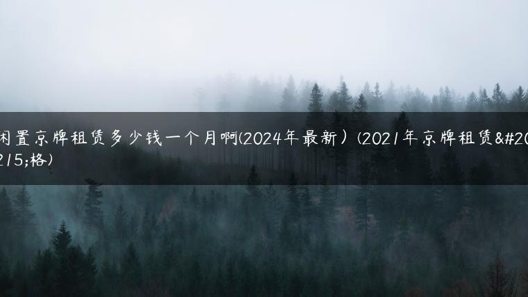 闲置京牌租赁多少钱一个月啊(2024年最新）(2021年京牌租赁价格)