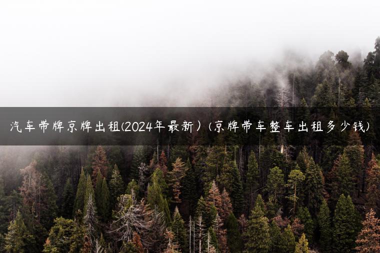 汽车带牌京牌出租(2024年最新）(京牌带车整车出租多少钱)