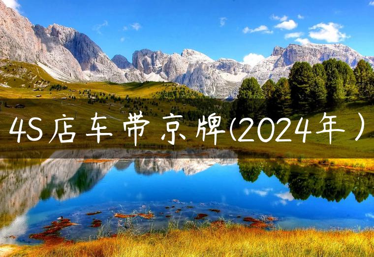 4S店车带京牌(2024年）