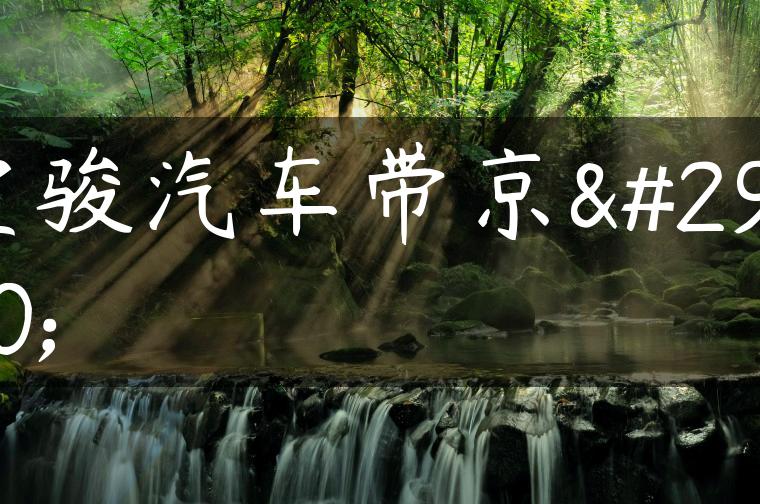 宝骏汽车带京牌