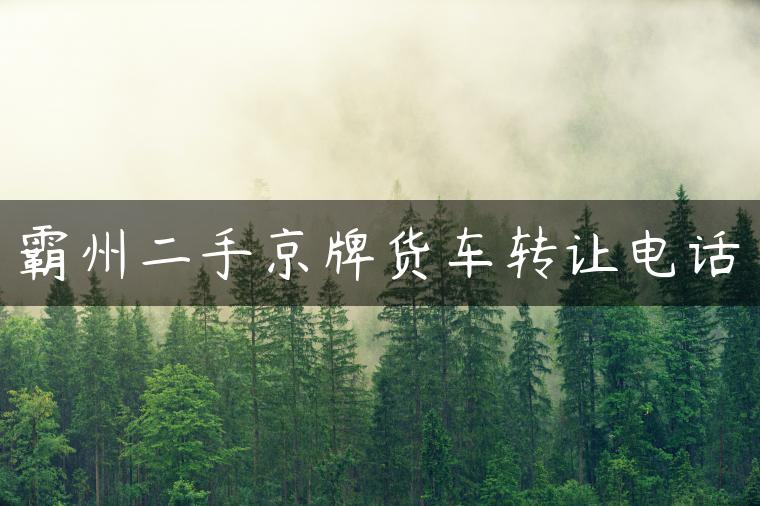 霸州二手京牌货车转让电话