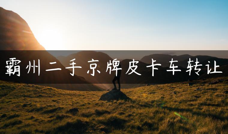 霸州二手京牌皮卡车转让