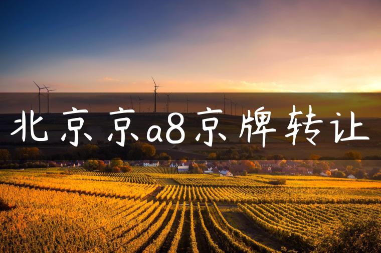北京京a8京牌转让