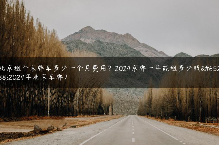 北京租个京牌车多少一个月费用？2024京牌一年能租多少钱（2024年北京车牌）