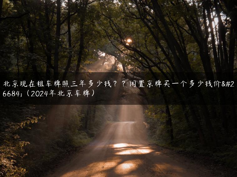 北京现在租车牌照三年多少钱？？闲置京牌买一个多少钱价格（2024年北京车牌）