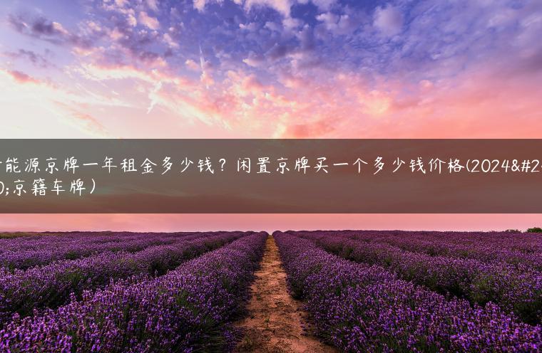 新能源京牌一年租金多少钱？闲置京牌买一个多少钱价格(2024年京籍车牌）