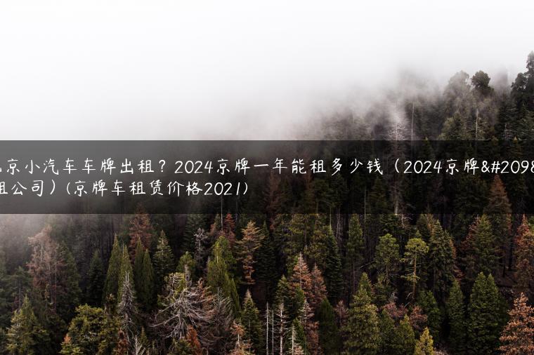 北京小汽车车牌出租？2024京牌一年能租多少钱（2024京牌出租公司）(京牌车租赁价格2021)