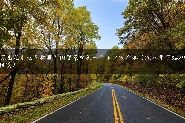 北京出租电动车牌照？闲置京牌买一个多少钱价格（2024年京牌租赁）