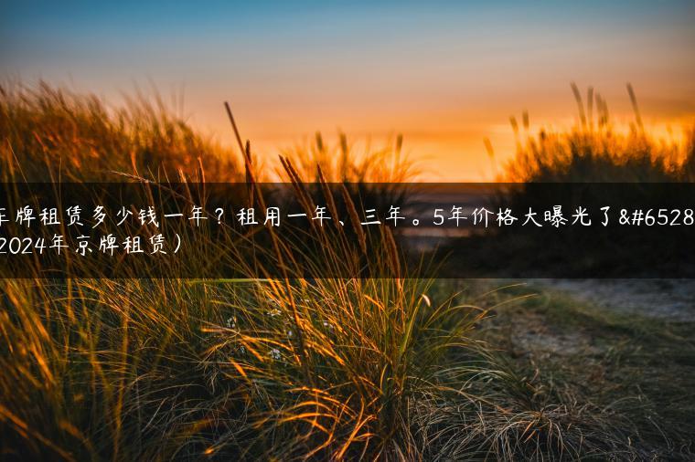车牌租赁多少钱一年？租用一年、三年。5年价格大曝光了（2024年京牌租赁）