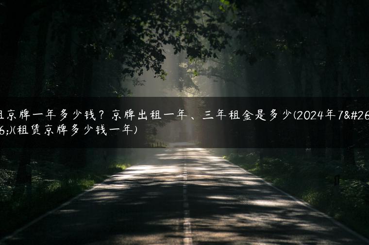 租京牌一年多少钱？京牌出租一年、三年租金是多少(2024年7月)(租赁京牌多少钱一年)