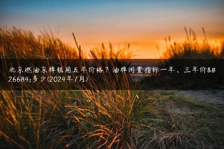 北京燃油京牌租用五年价格？油牌闲置指标一年、三年价格多少(2024年7月)