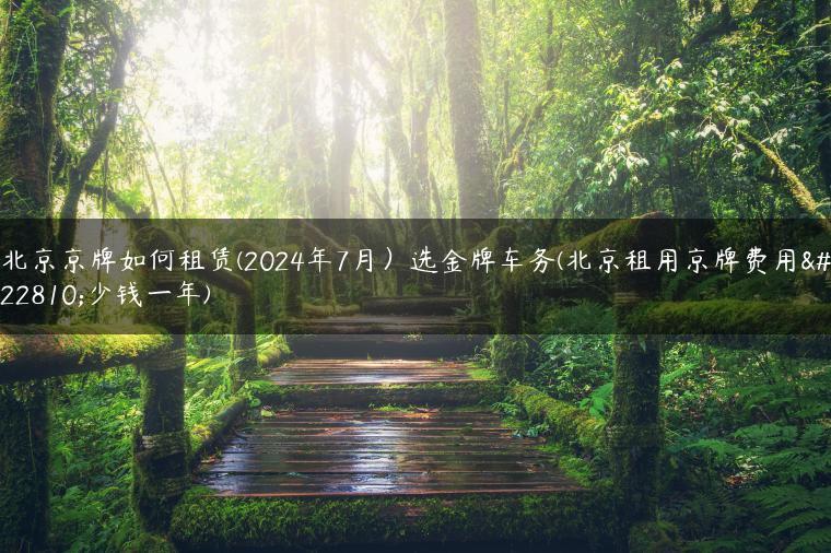 北京京牌如何租赁(2024年7月）选金牌车务(北京租用京牌费用多少钱一年)