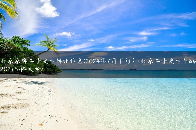 北京京牌二手皮卡转让信息(2024年7月下旬）(北京二手皮卡车价格大全)