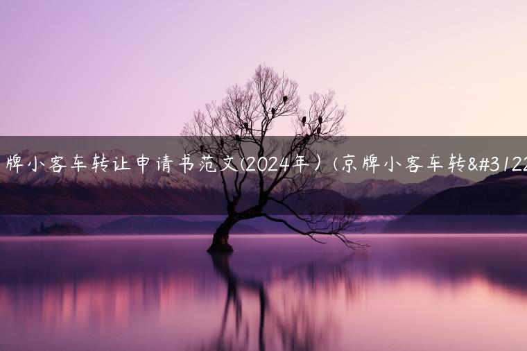 京牌小客车转让申请书范文(2024年）(京牌小客车转移)