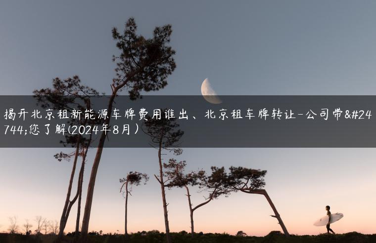 揭开北京租新能源车牌费用谁出、北京租车牌转让-公司带您您了解(2024年8月）