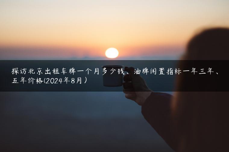 探访北京出租车牌一个月多少钱、油牌闲置指标一年三年、五年价格(2024年8月）