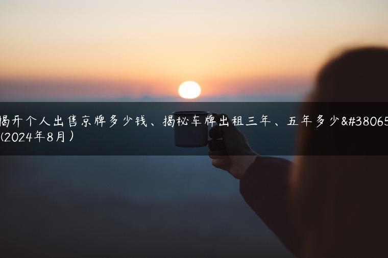 揭开个人出售京牌多少钱、揭秘车牌出租三年、五年多少钱(2024年8月）