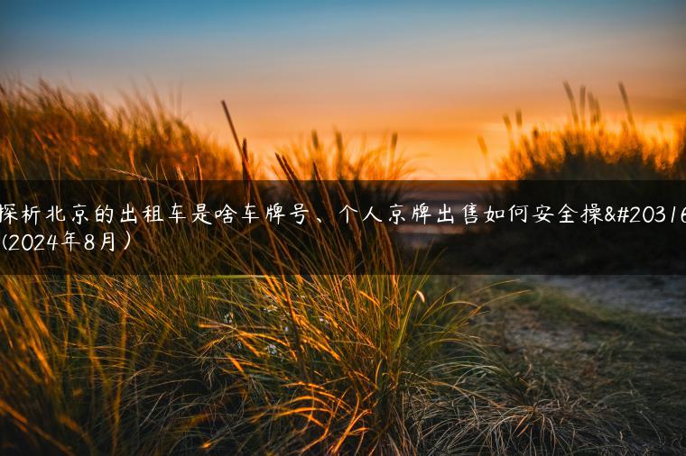 探析北京的出租车是啥车牌号、个人京牌出售如何安全操作(2024年8月）