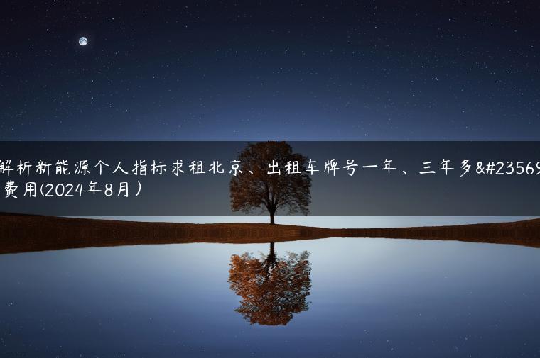 解析新能源个人指标求租北京、出租车牌号一年、三年多少费用(2024年8月）