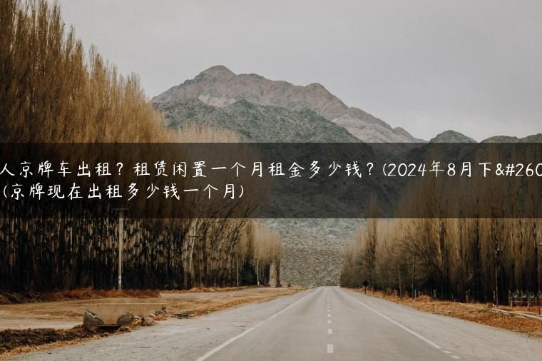 个人京牌车出租？租赁闲置一个月租金多少钱？(2024年8月下旬）(京牌现在出租多少钱一个月)