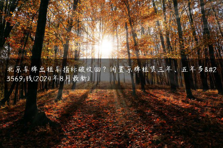 北京车牌出租车指标破收回？闲置京牌租赁三年、五年多少钱(2024年8月最新)