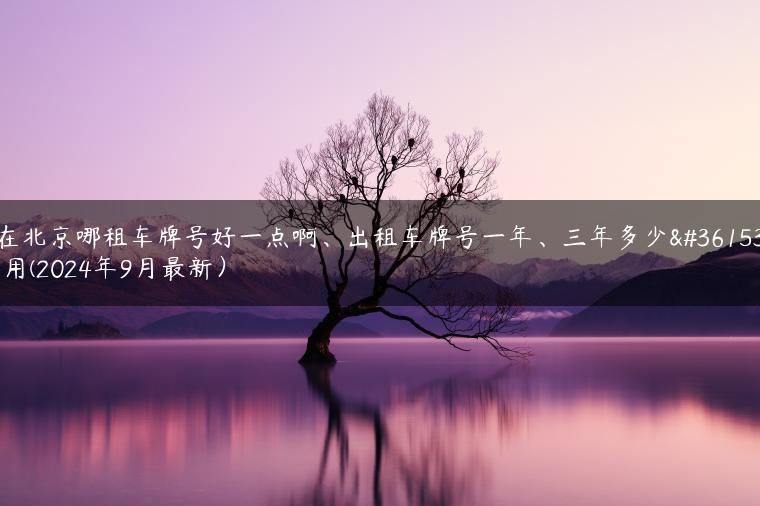 在北京哪租车牌号好一点啊、出租车牌号一年、三年多少费用(2024年9月最新）