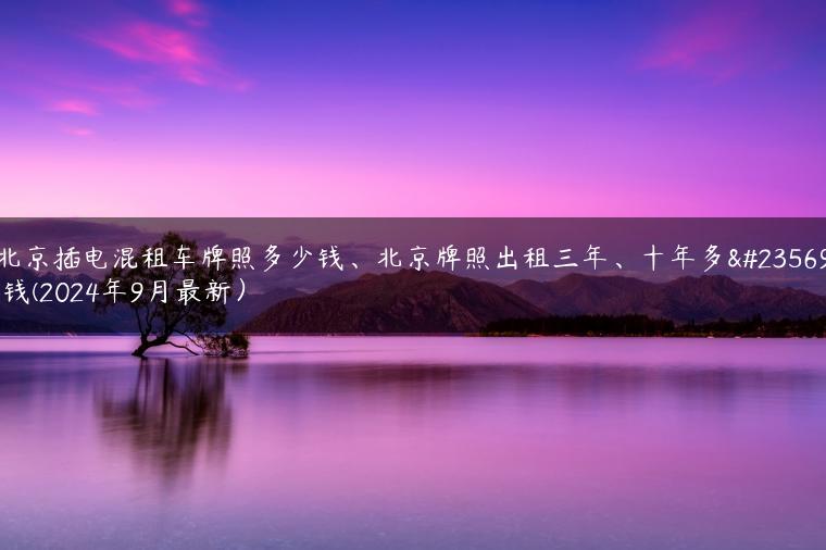 北京插电混租车牌照多少钱、北京牌照出租三年、十年多少钱(2024年9月最新）