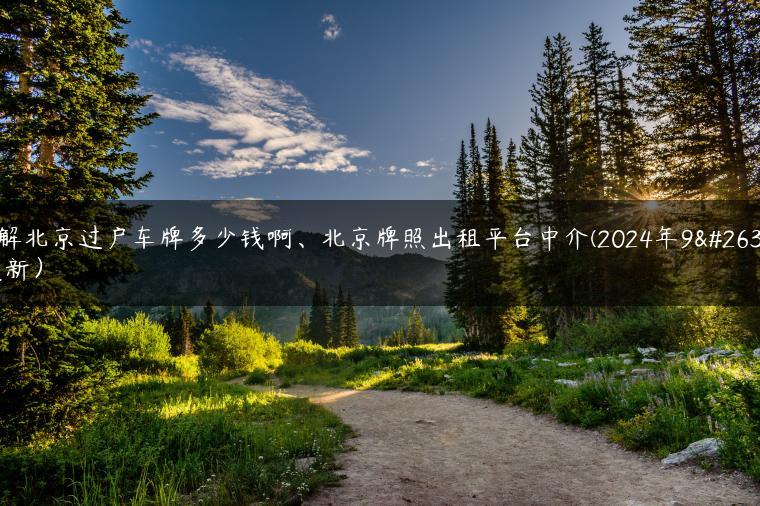 了解北京过户车牌多少钱啊、北京牌照出租平台中介(2024年9月更新）