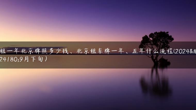 租一年北京牌照多少钱、北京租车牌一年、五年什么流程(2024年9月下旬）