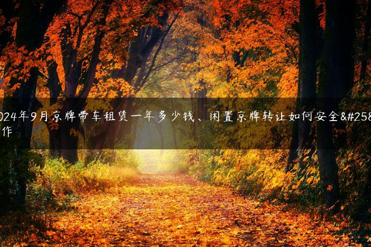 2024年9月京牌带车租赁一年多少钱、闲置京牌转让如何安全操作