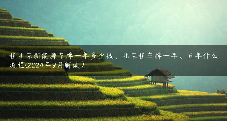 租北京新能源车牌一年多少钱、北京租车牌一年、五年什么流程(2024年9月解读）