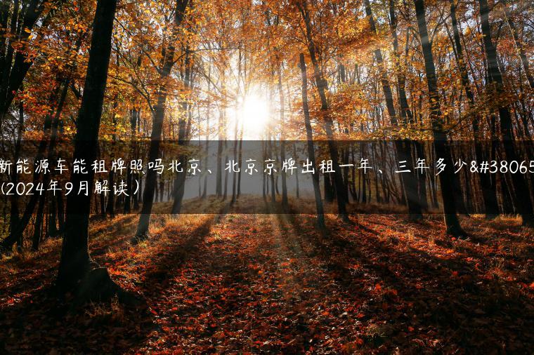 新能源车能租牌照吗北京、北京京牌出租一年、三年多少钱(2024年9月解读）