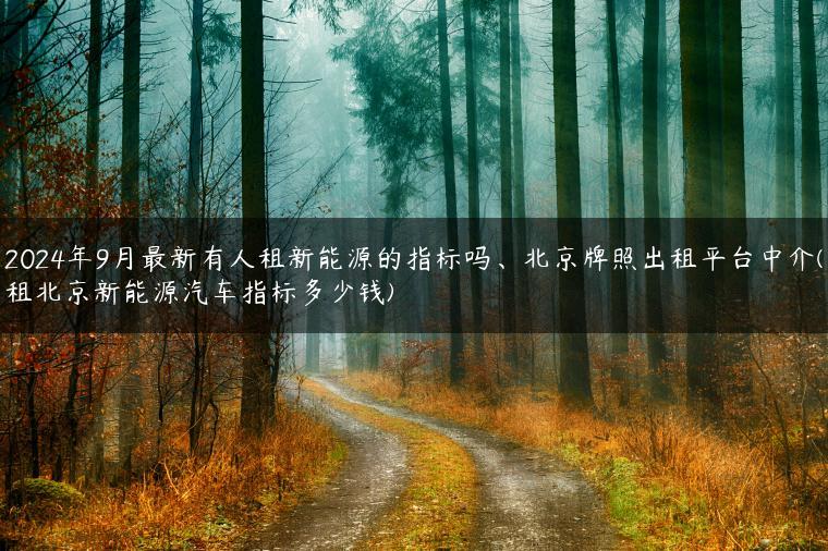 2024年9月最新有人租新能源的指标吗、北京牌照出租平台中介(租北京新能源汽车指标多少钱)