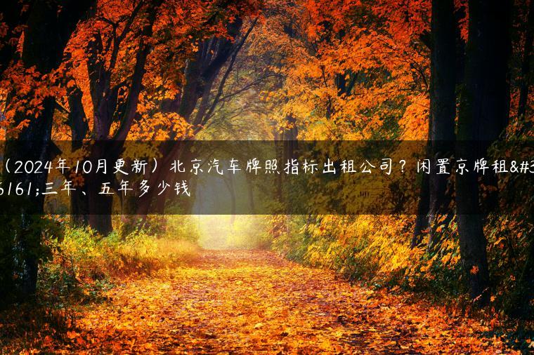 （2024年10月更新）北京汽车牌照指标出租公司？闲置京牌租赁三年、五年多少钱