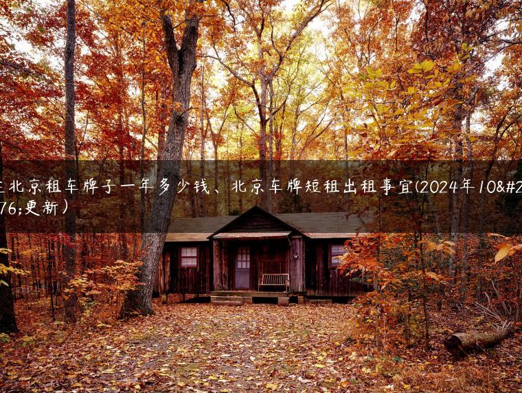 在北京租车牌子一年多少钱、北京车牌短租出租事宜(2024年10月更新）