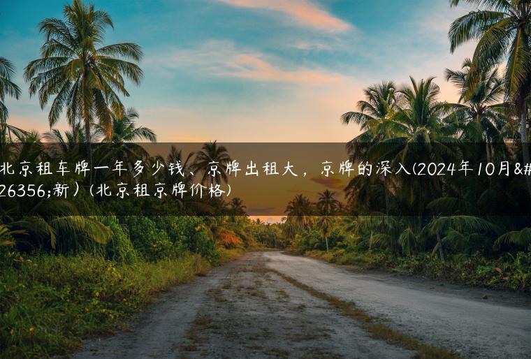 北京租车牌一年多少钱、京牌出租大，京牌的深入(2024年10月更新）(北京租京牌价格)
