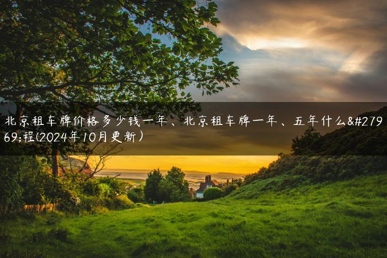 北京租车牌价格多少钱一年、北京租车牌一年、五年什么流程(2024年10月更新）