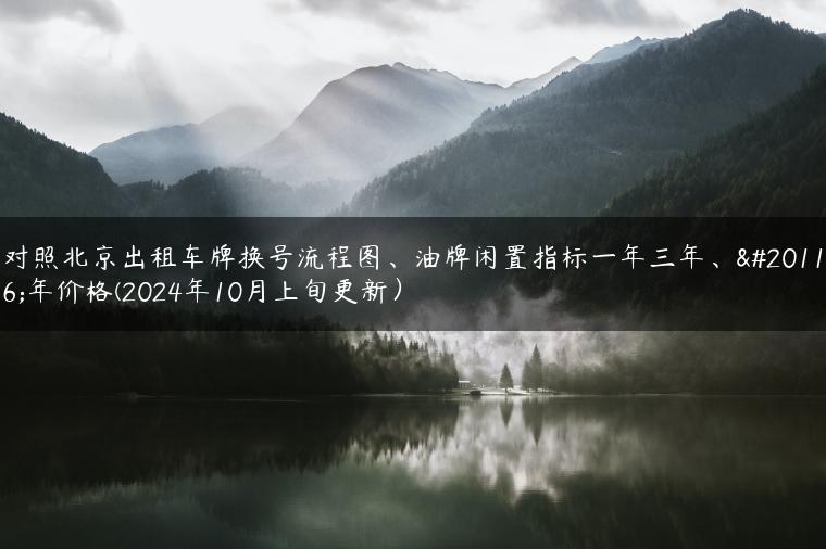 对照北京出租车牌换号流程图、油牌闲置指标一年三年、五年价格(2024年10月上旬更新）