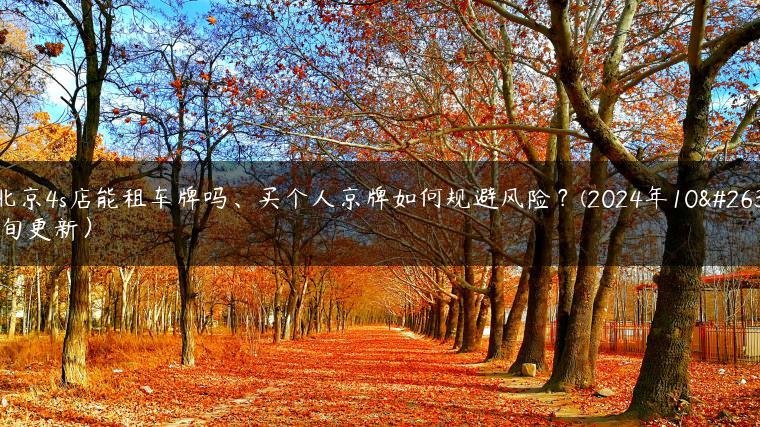 在北京4s店能租车牌吗、买个人京牌如何规避风险？(2024年10月上旬更新）